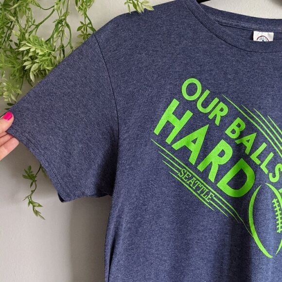 (Delta) Blue Seattle Our Balls Are Hard Graphic T - Picture 4 of 8